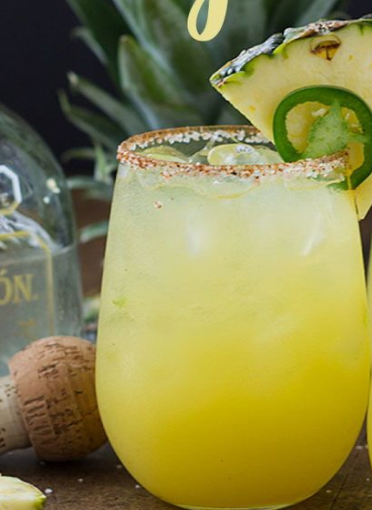 Cheers to the Freakin Weekend - Pineapple Jalapeno Margarita