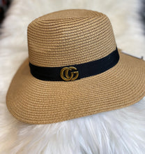 Load image into Gallery viewer, CG Metal Fedora Straw Hat
