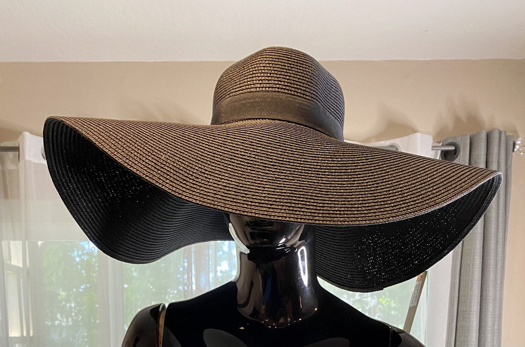 Black Wide Brim Sun Hat