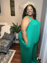 Load image into Gallery viewer, Carly Jumpsuit (Plus) Emerald Green Only
