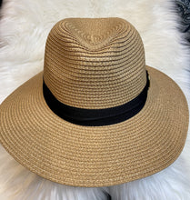 Load image into Gallery viewer, CG Metal Fedora Straw Hat
